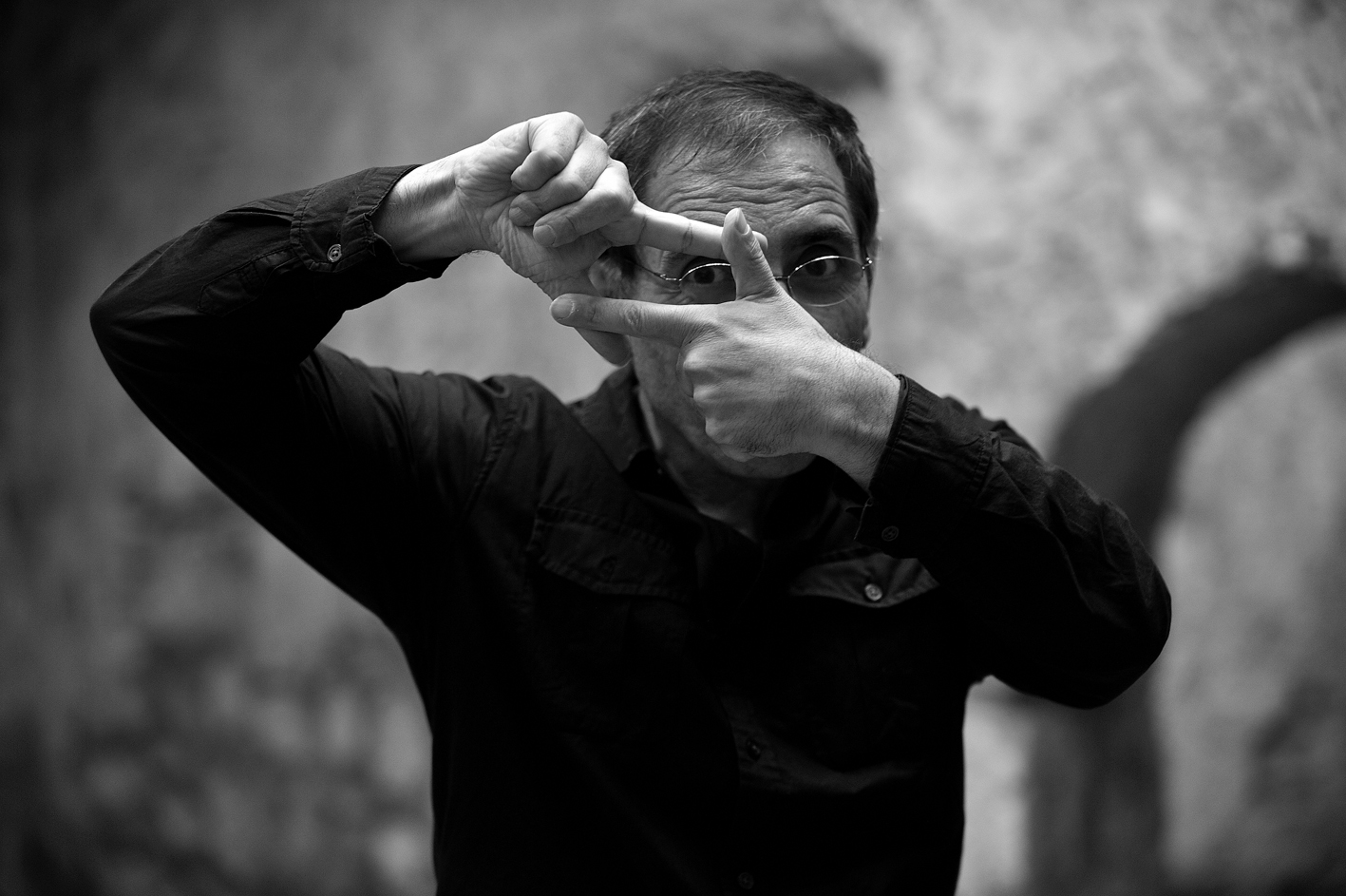 Der iranische Regisseur Mohsen Makhmalbaf während eines Besuchs des DokuFest, Prizren, Kosovo. © Tobias Strahl