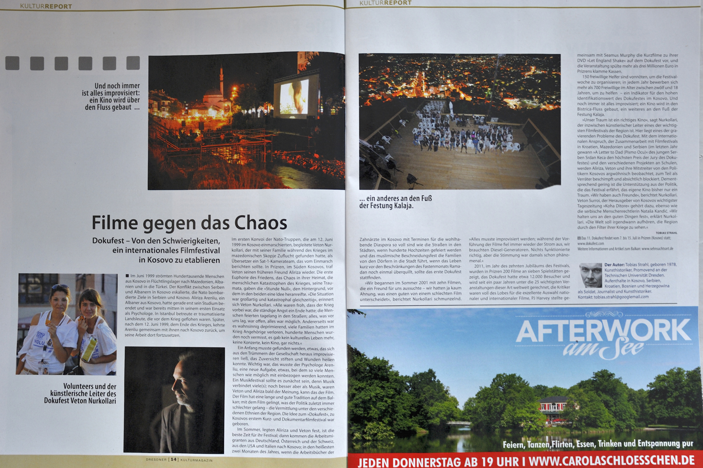 Reportage zum Dokufest, Kosovo, im Dresdner Kulturmagazin. © Tobias Strahl